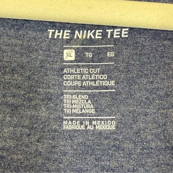Nike Blue Athletic Cut Tee, Size XL. MSU Billings Yellowjackets. Good used cond! - Picture 3 of 5